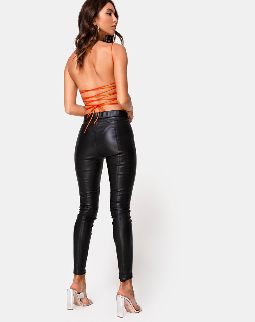 Immagine di Ozka Crop Top in raso sale caramello