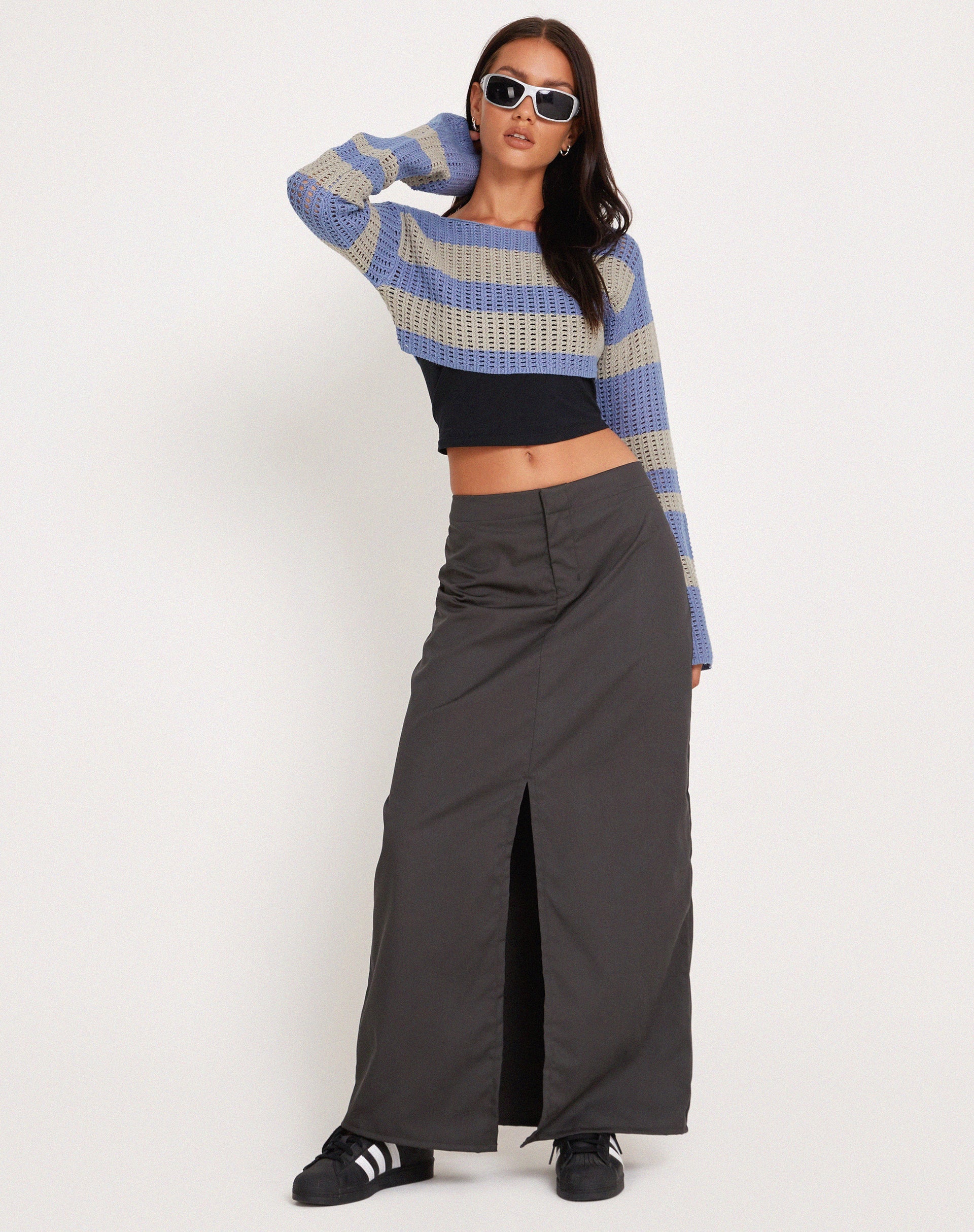 Immagine di Ozzy Bolero Top in Grigio Blu