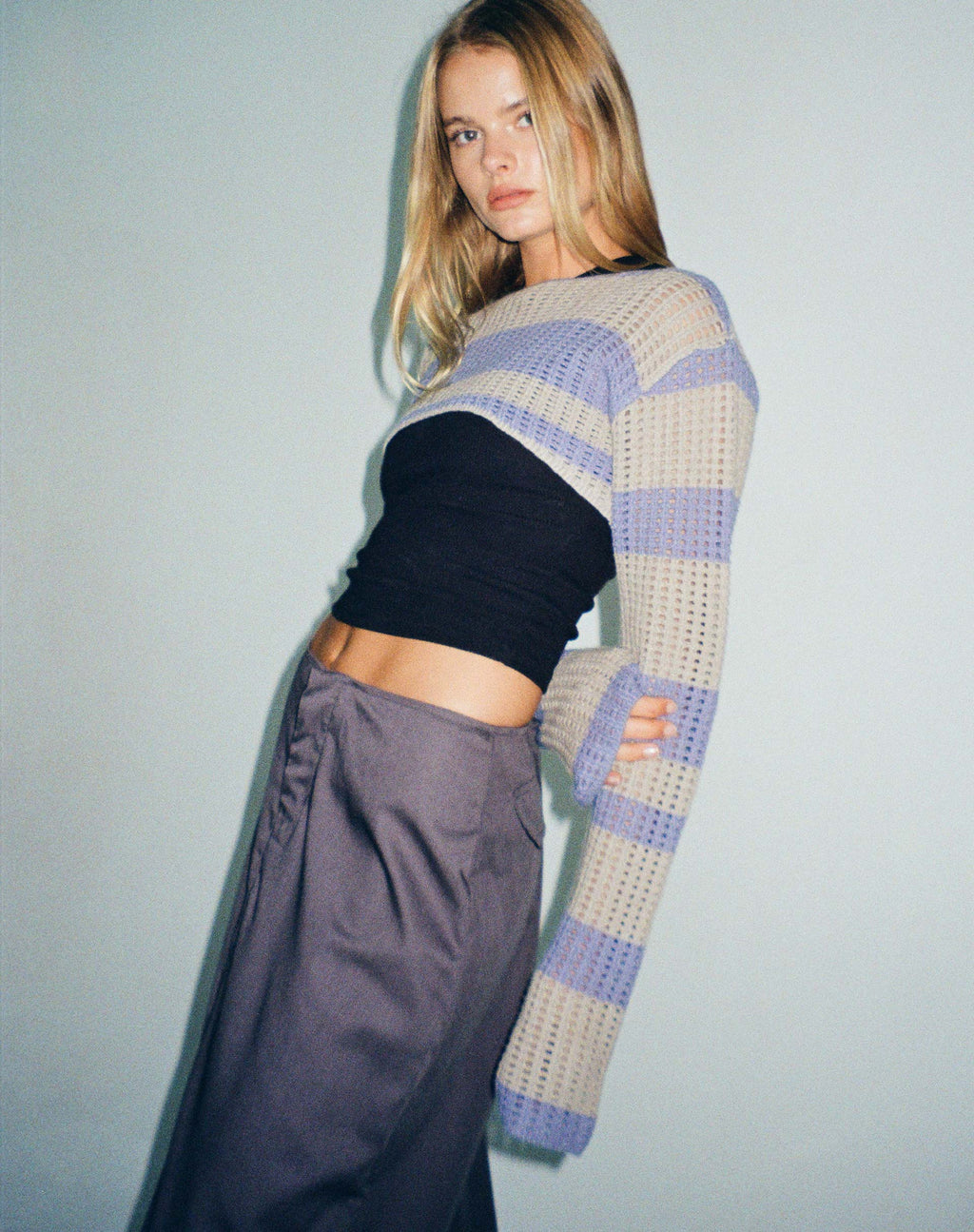 Top Bolero Ozzy in grigio blu