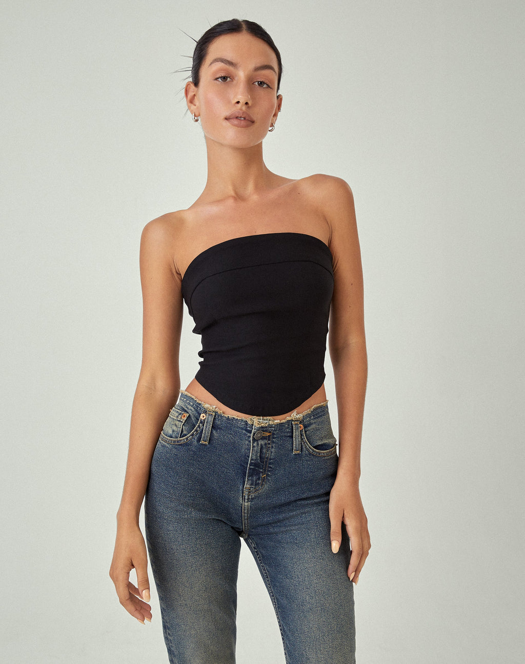 Top a fascia Panilka in nero