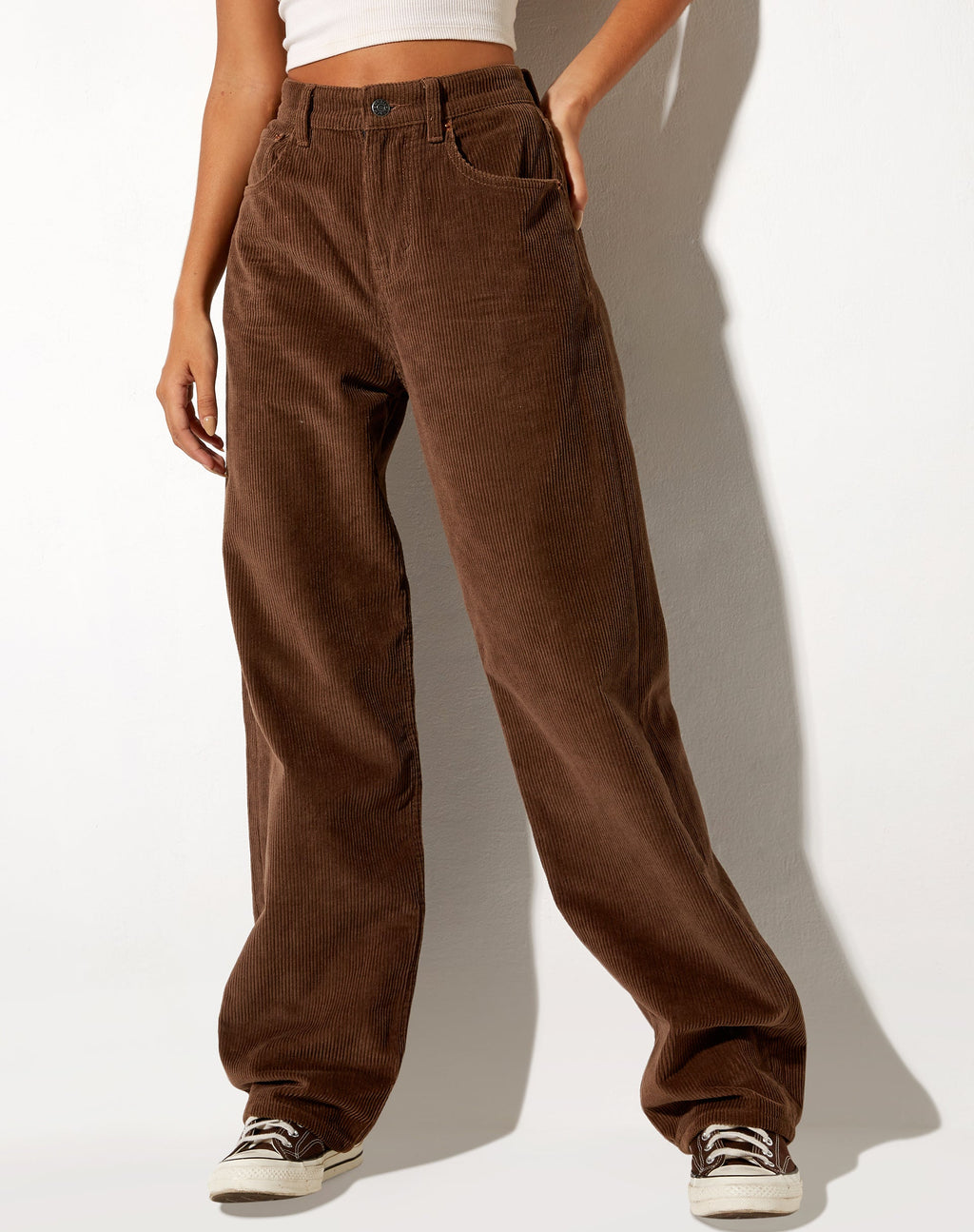 Jeans Parallel in Corda Cioccolato Scuro