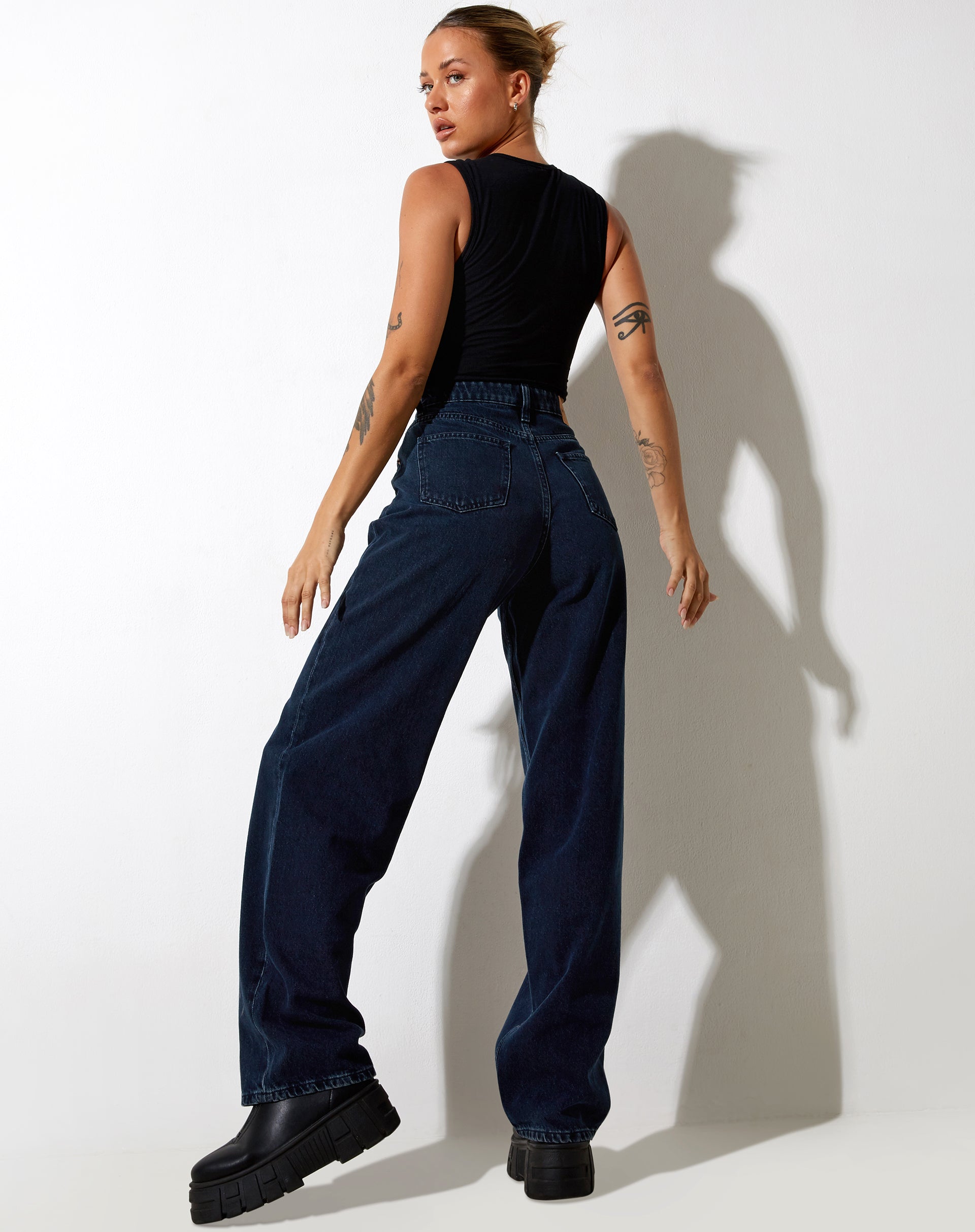 Immagine di Gimon Crop Top in nero Get Real