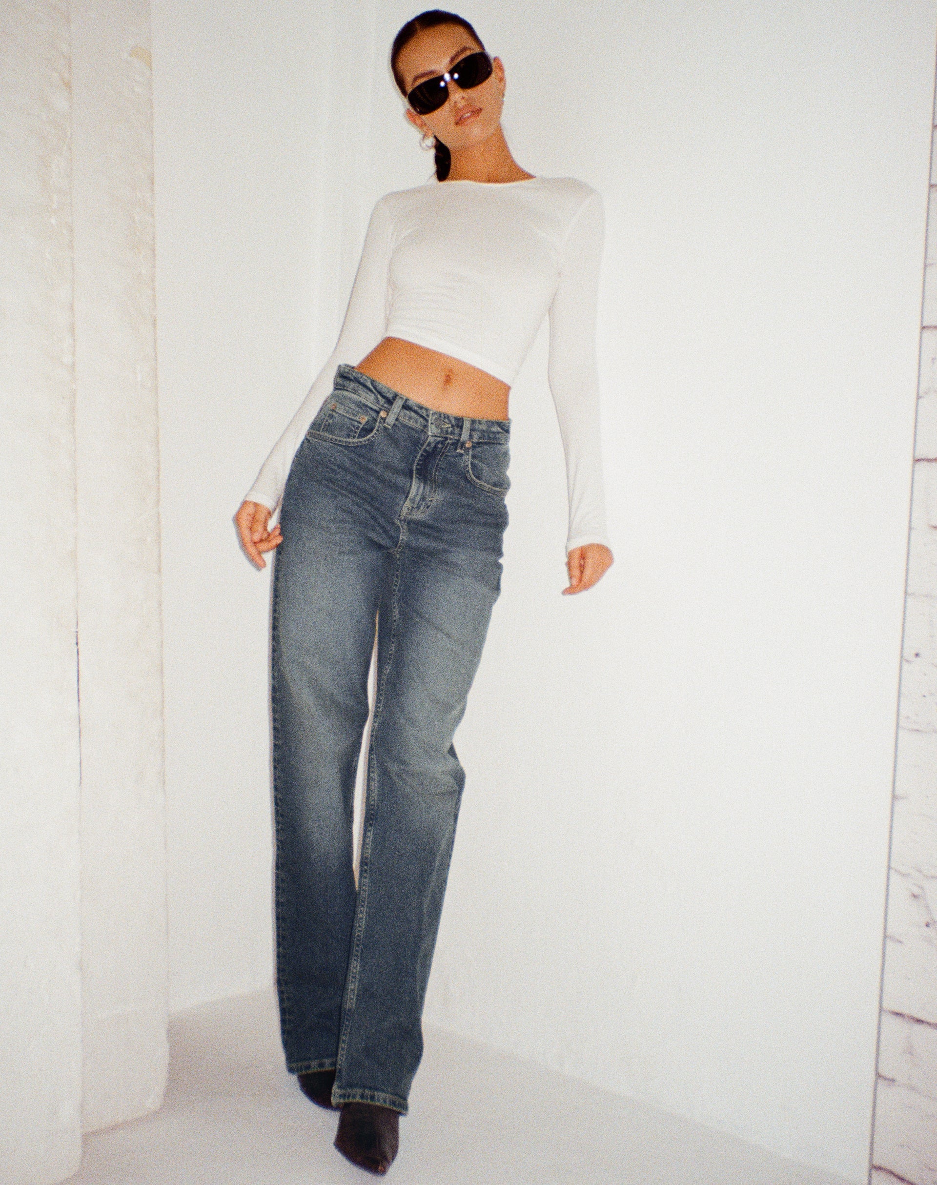 Jeans Parallel in Bryony Twilight Marrone e Blu Acido