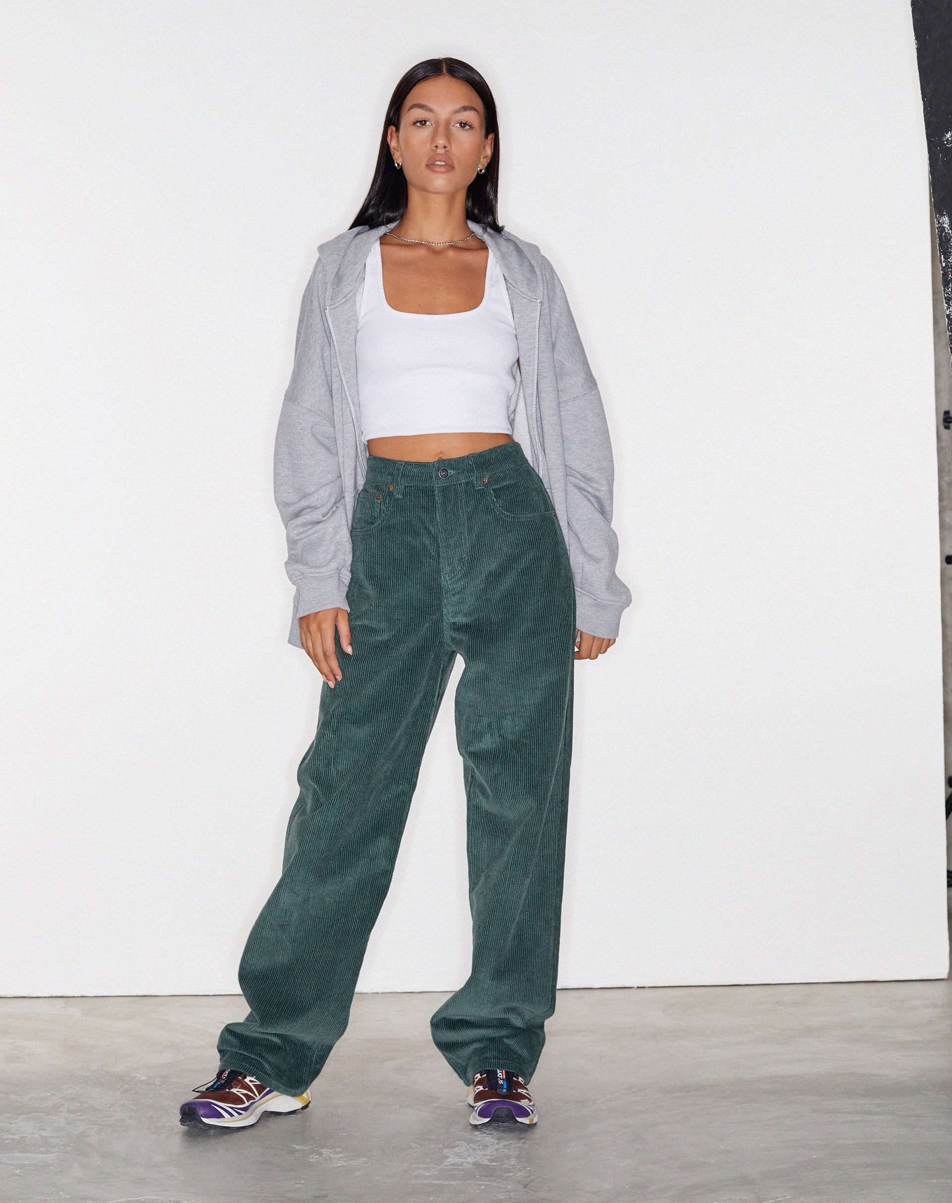 Immagine di Parallel Trouser in Corda Verde Bottiglia
