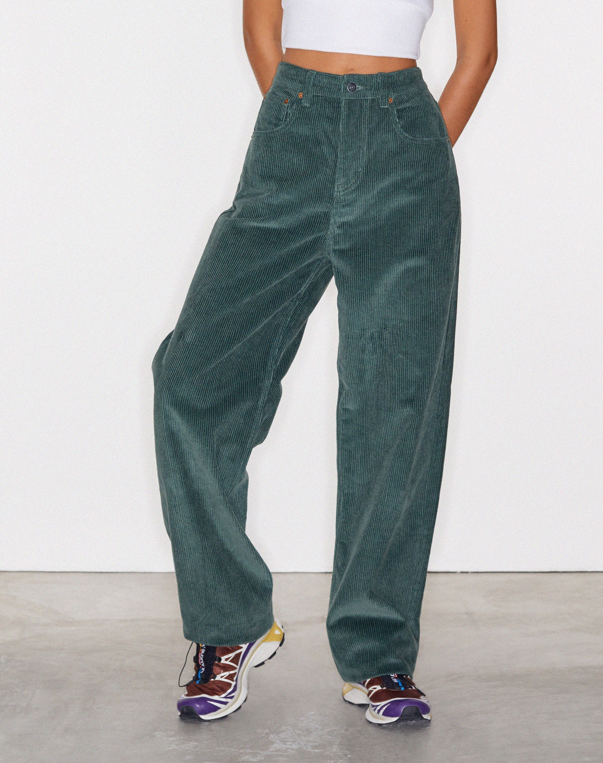 Immagine di Parallel Trouser in Corda Verde Bottiglia