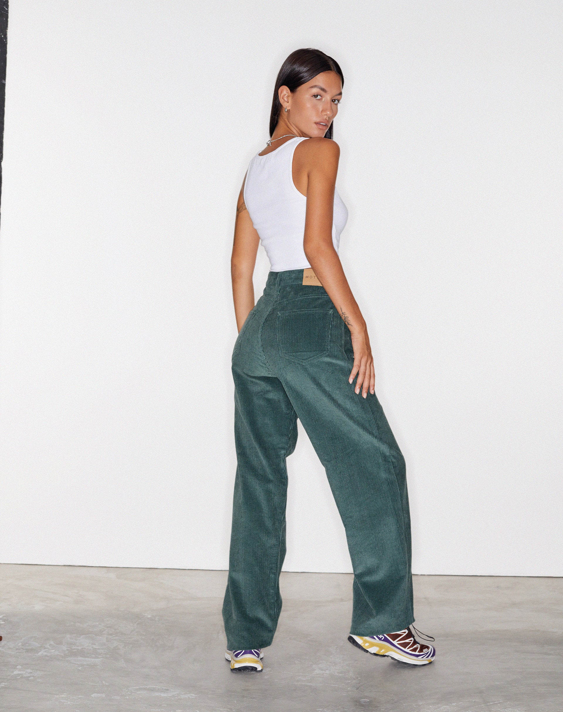 Immagine di Parallel Trouser in Corda Verde Bottiglia
