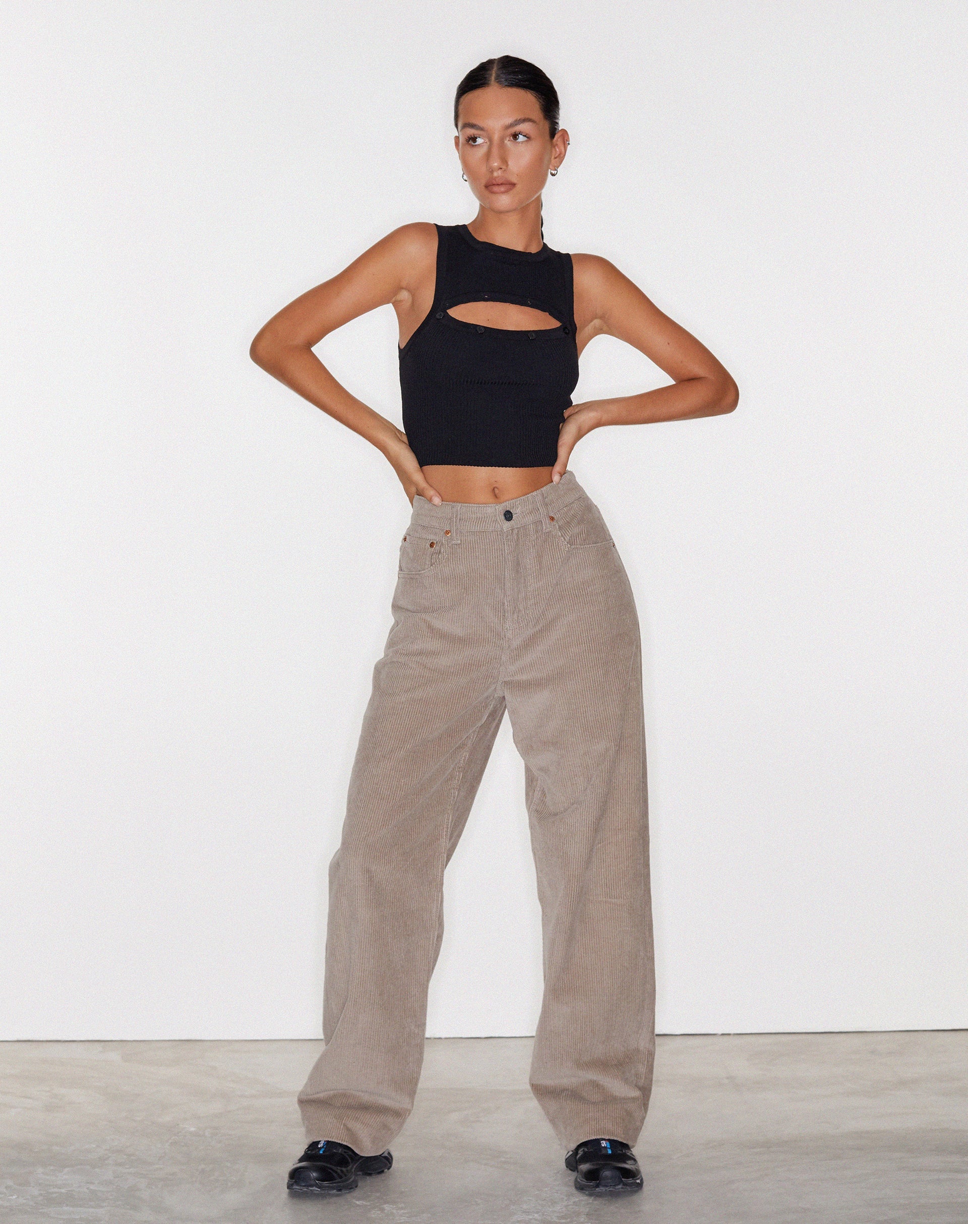 immagine di Parallel Jeans in Cord Smoke Grey