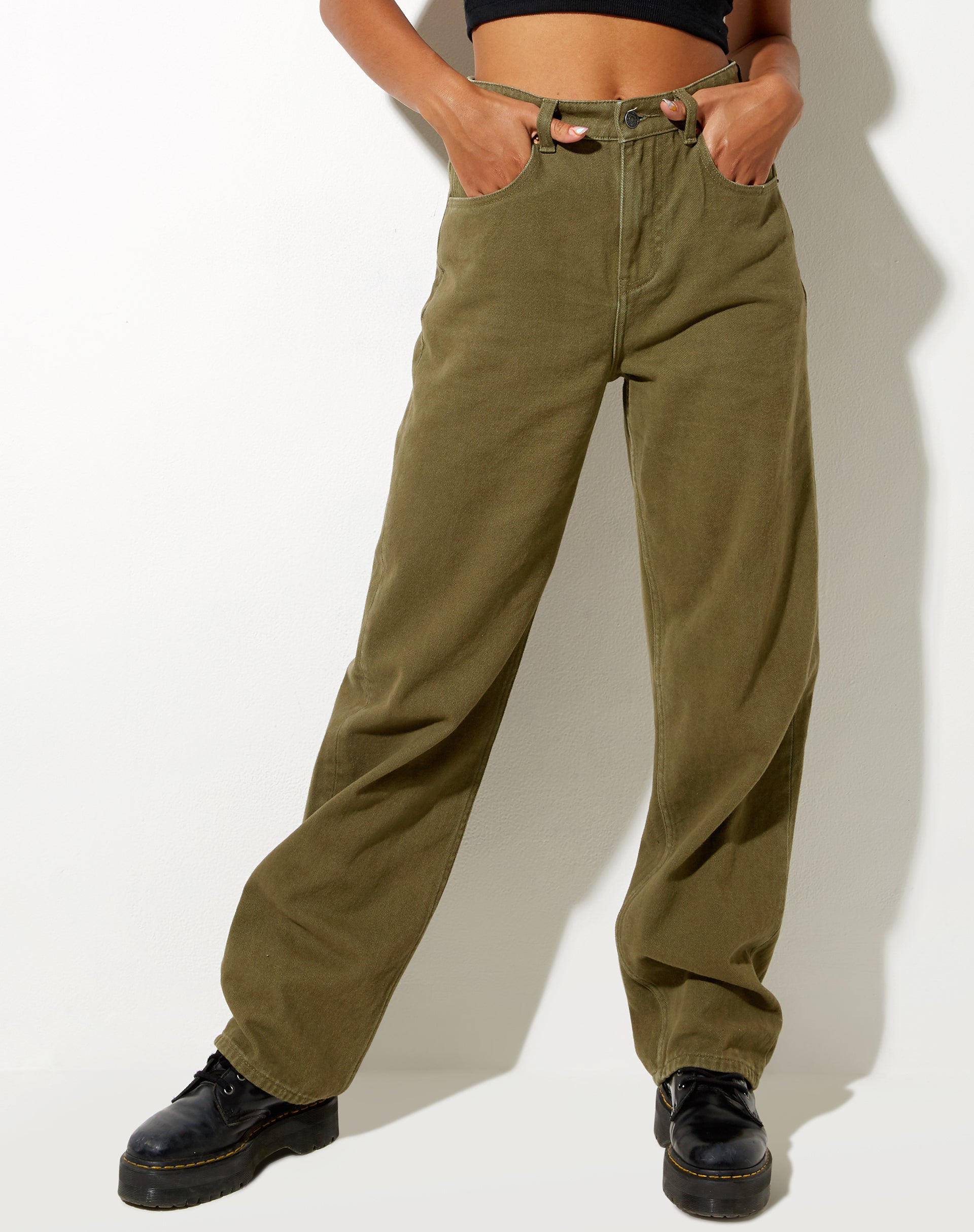 Immagine di Parallel Jeans in Khaki Green