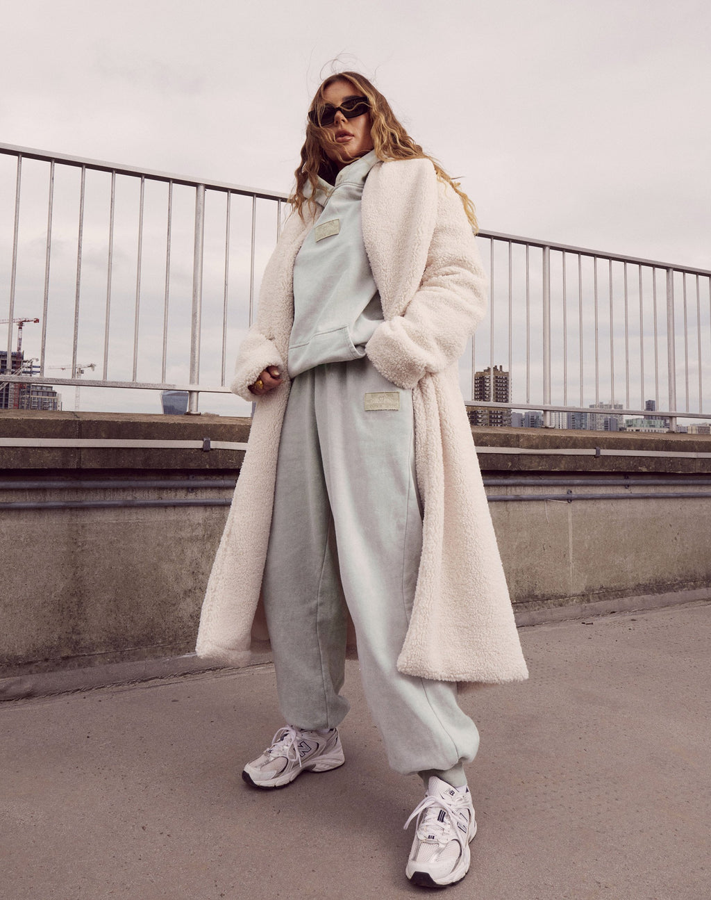 Cappotto Terence in Borg Cream