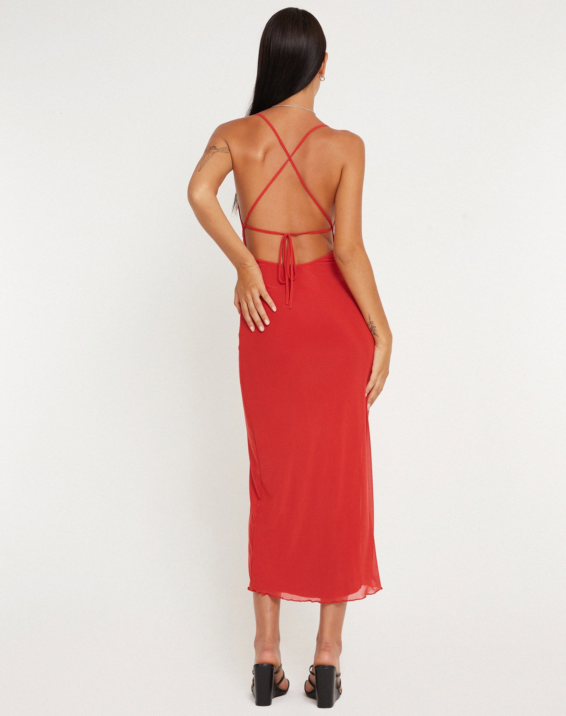 immagine di Pavira Maxi Dress in Argilla Rossa