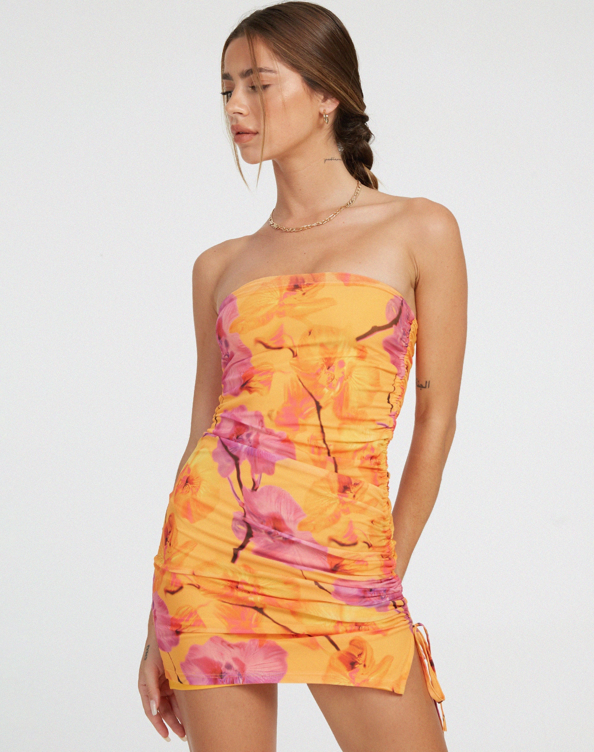 immagine di Maren Bodycon Dress in Blurred Orchid Peach