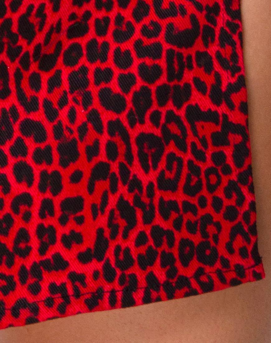 Immagine di Pelmet Mini Skirt in Animal Colorati Rosso