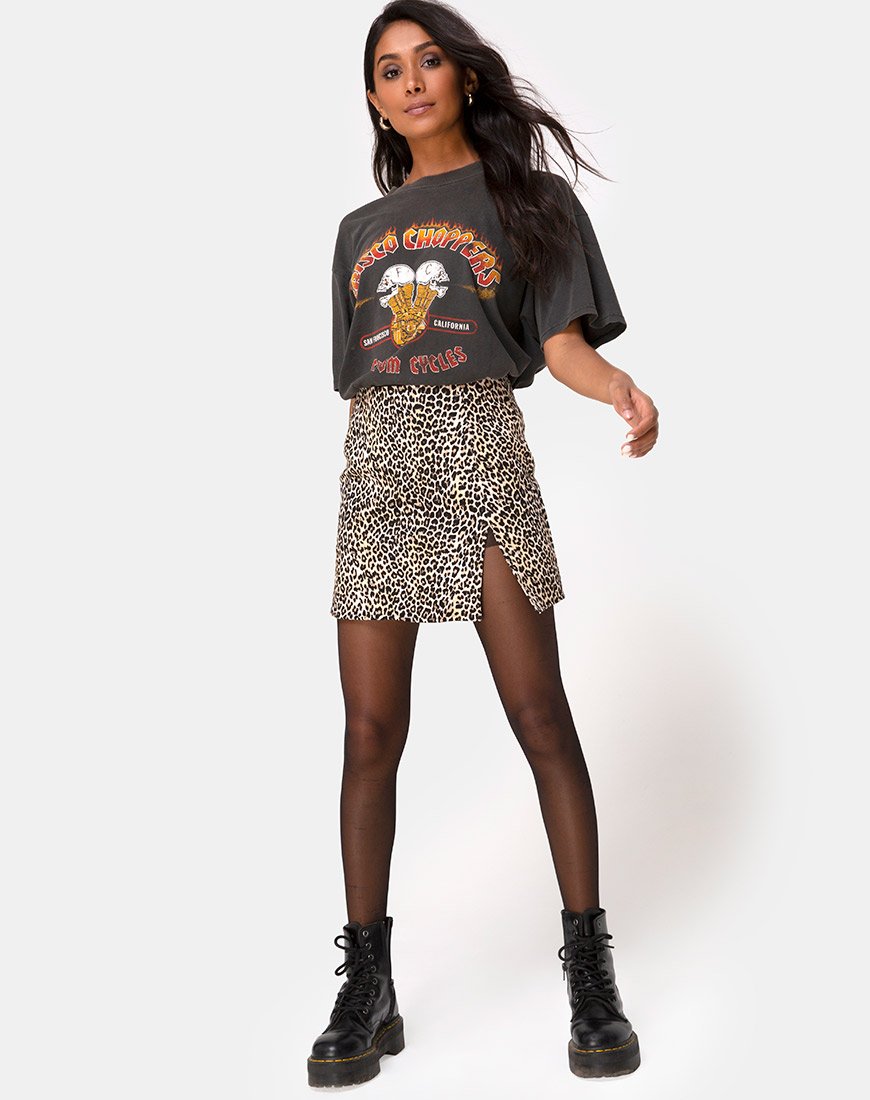 Immagine di Pelmet Mini Skirt in Rar Leopard Brown