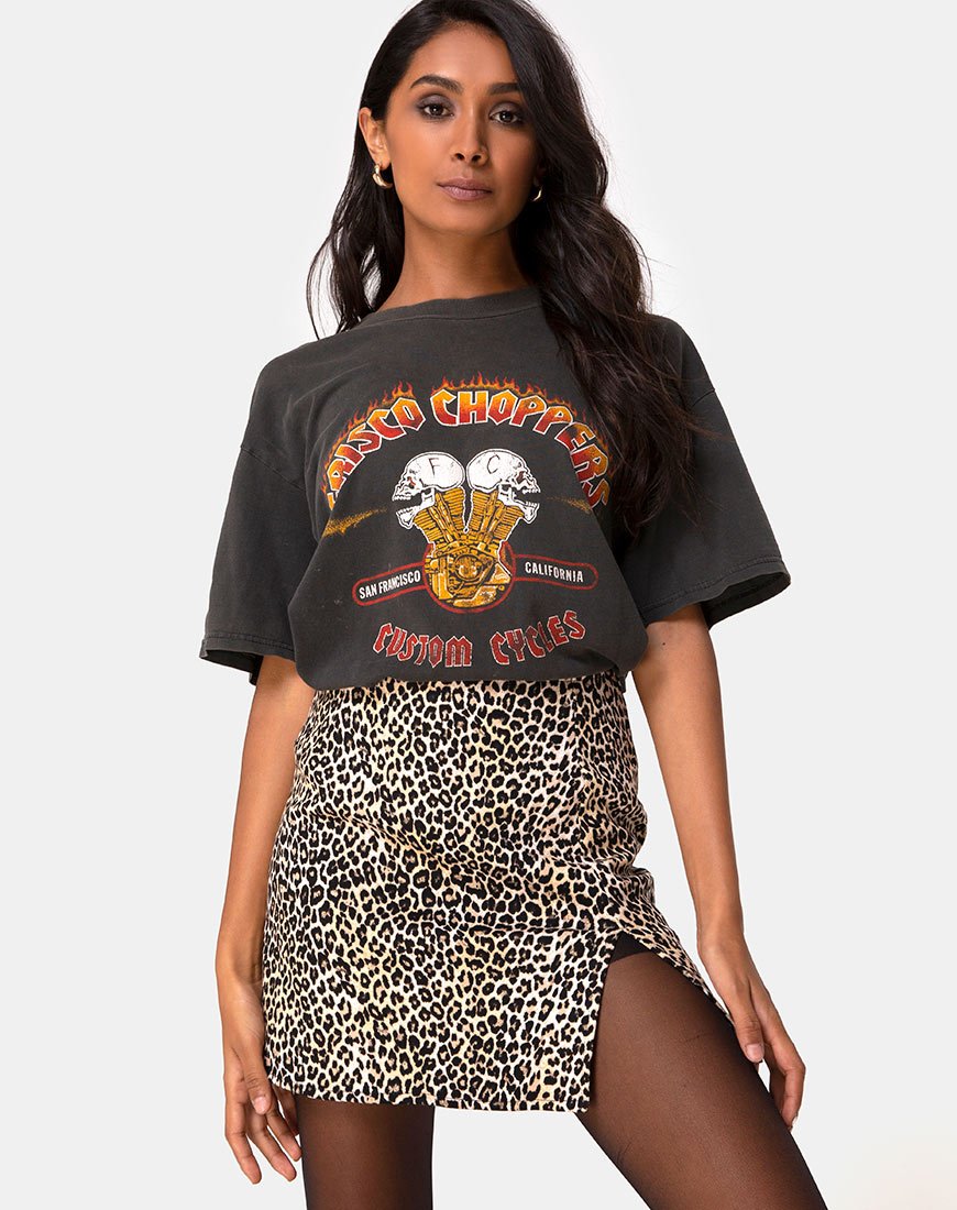 Immagine di Pelmet Mini Skirt in Rar Leopard Brown