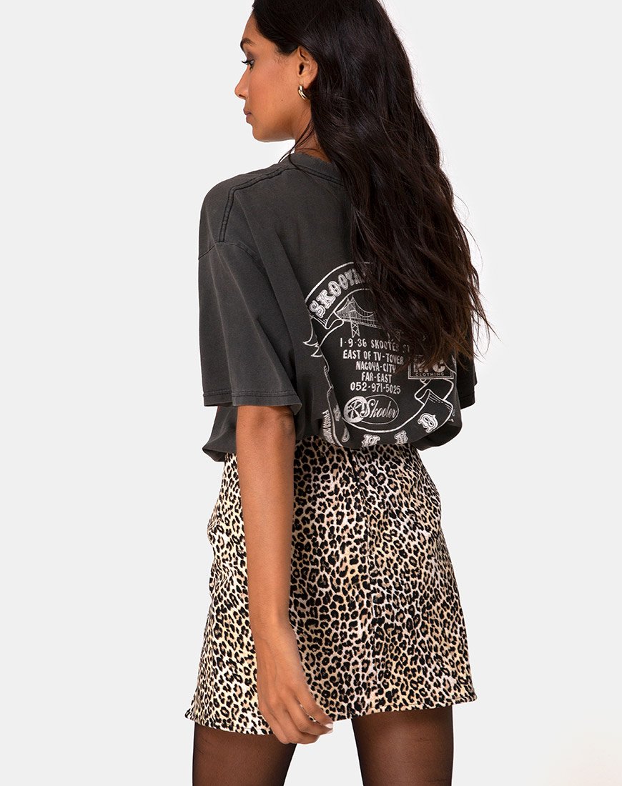 Immagine di Pelmet Mini Skirt in Rar Leopard Brown