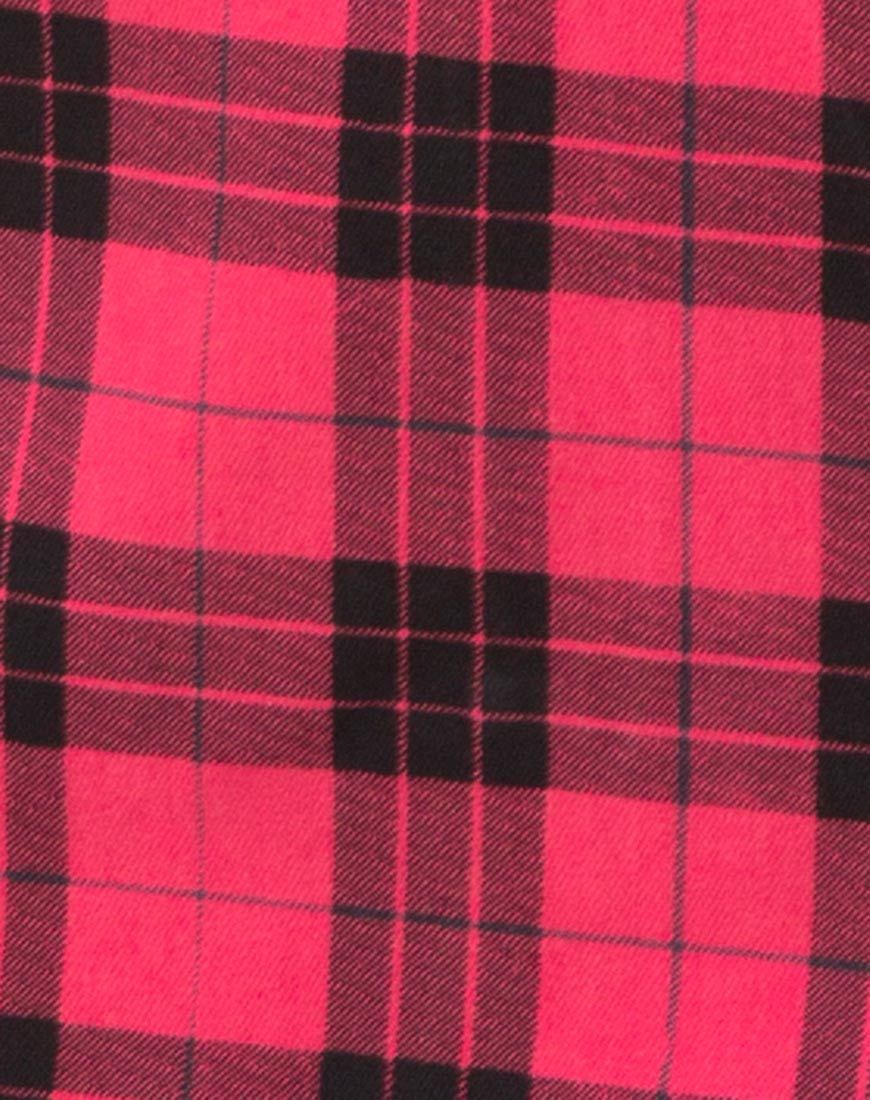 Immagine di Gonna Pelmet in Plaid Invernale Rosso / Nero