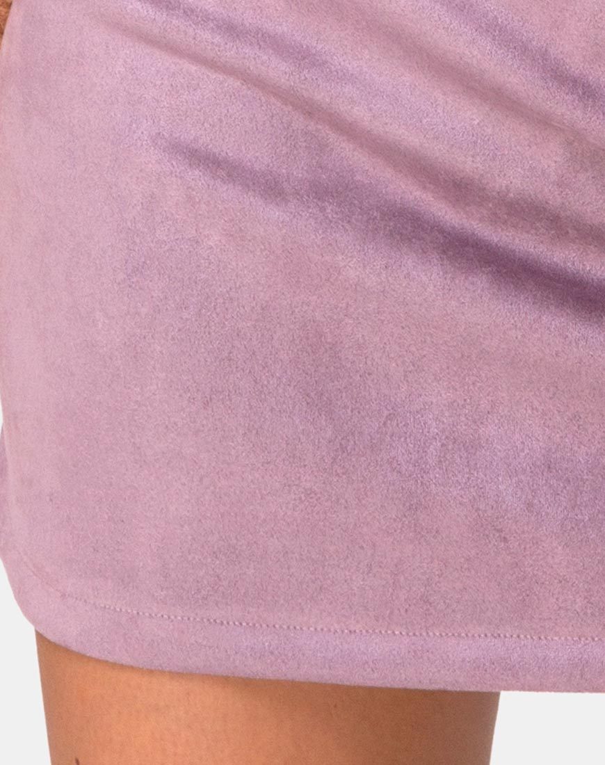 Immagine della gonna Pelmo in pelle scamosciata viola
