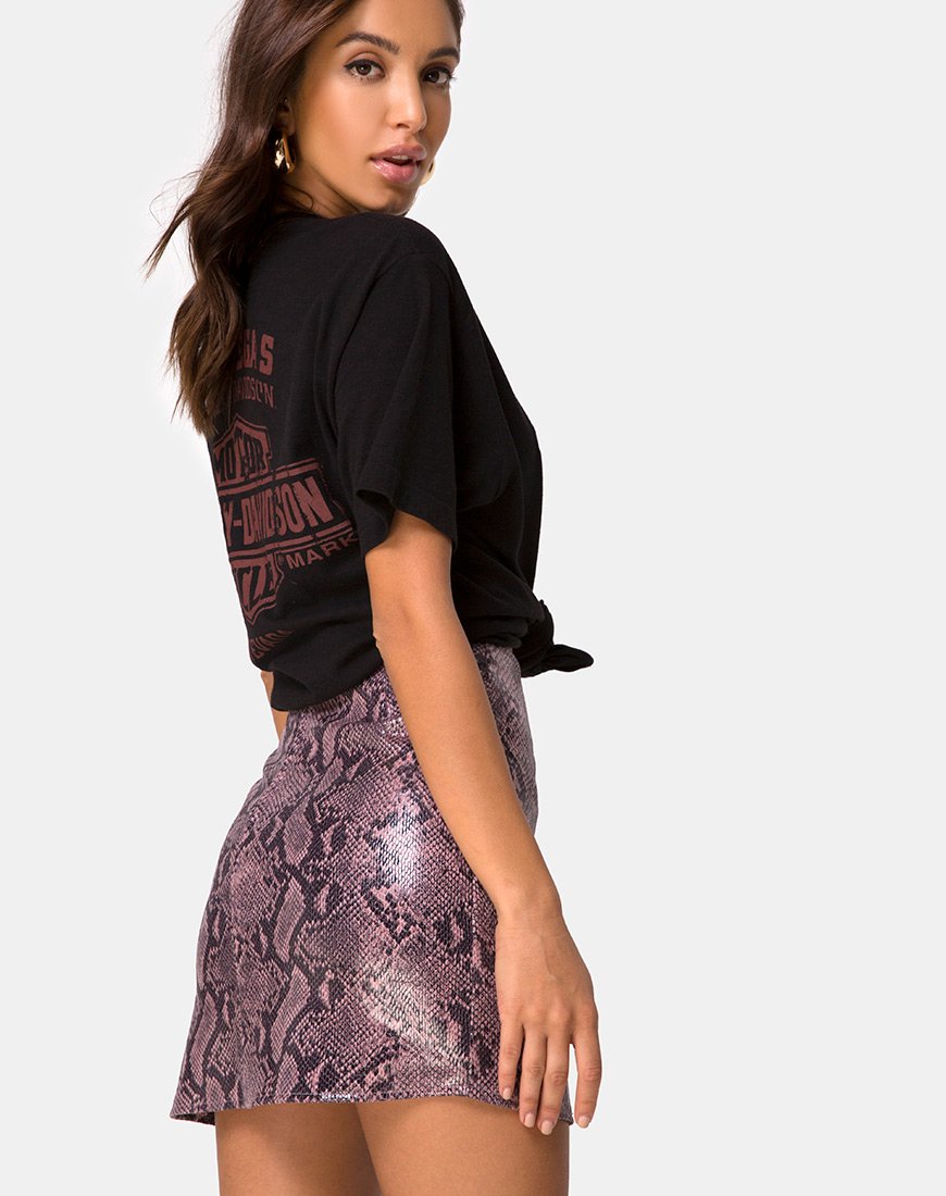 Immagine di Pelmo Mini Skirt in Snake Mauve