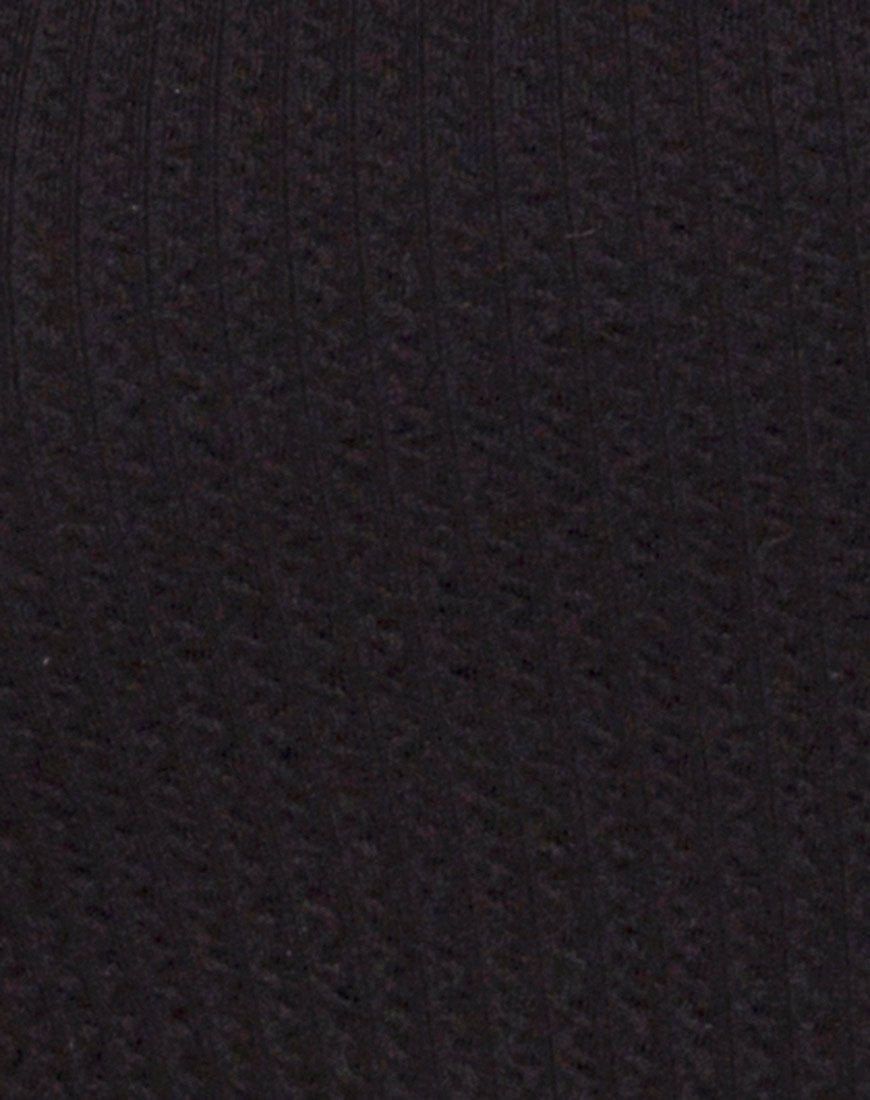 Immagine di Pendan Bodycon Dress in Rib Black