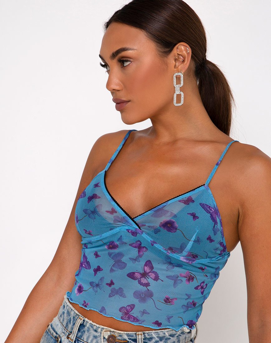 Immagine di Penika Cami Top in rete Butterfly Azure