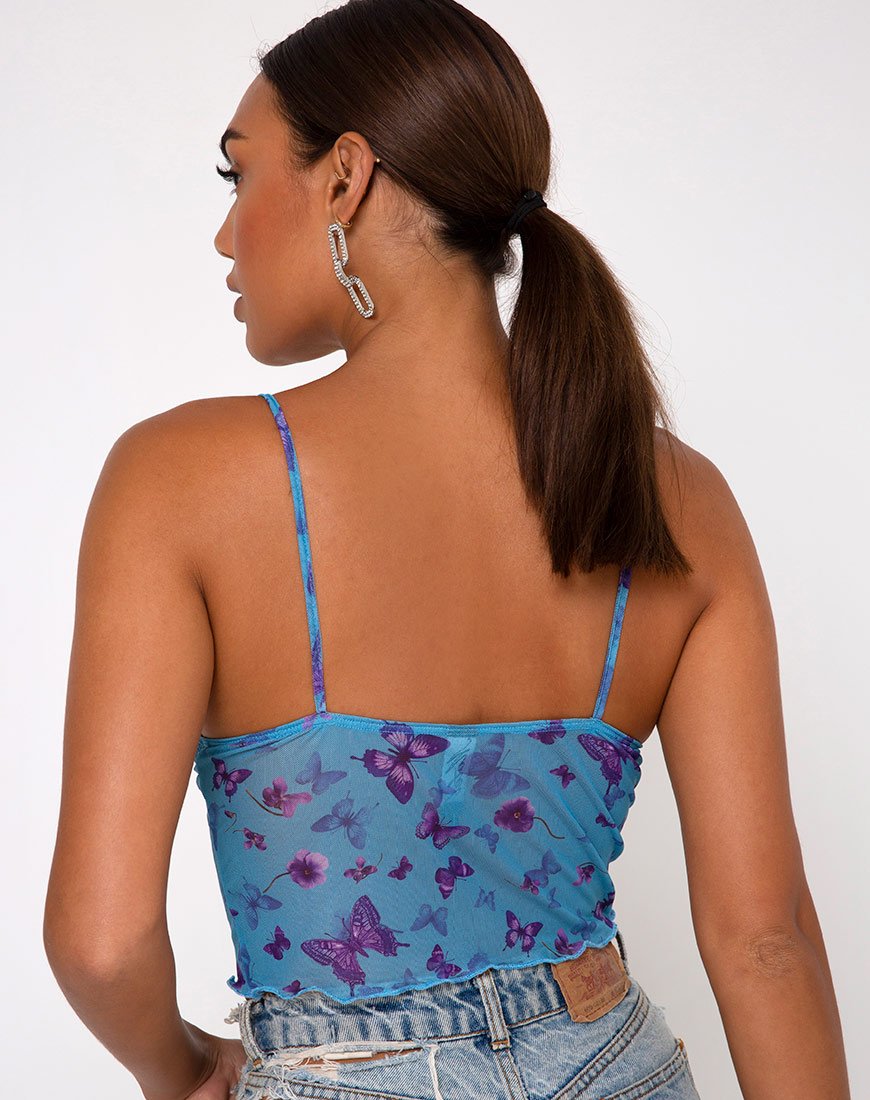Immagine di Penika Cami Top in rete Butterfly Azure