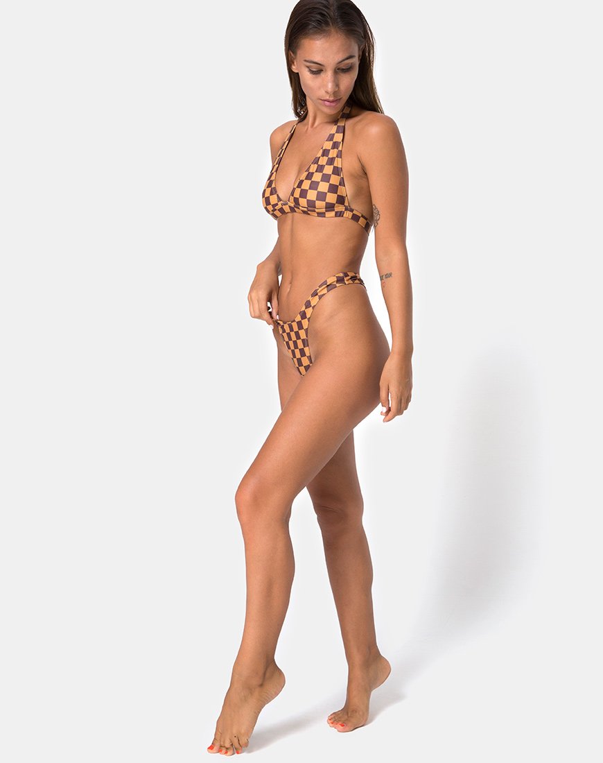 Immagine di Pesme Bikini Top in Mocha Checker