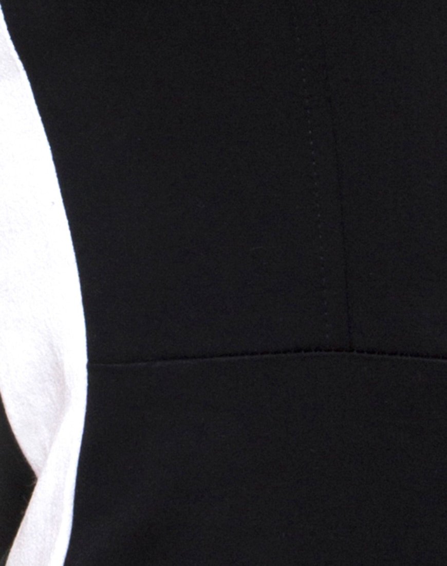 Immagine di Peyas Bodycon Dress in nero con strisce bianche