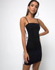 Immagine di Peyas Bodycon Dress in nero con strisce bianche