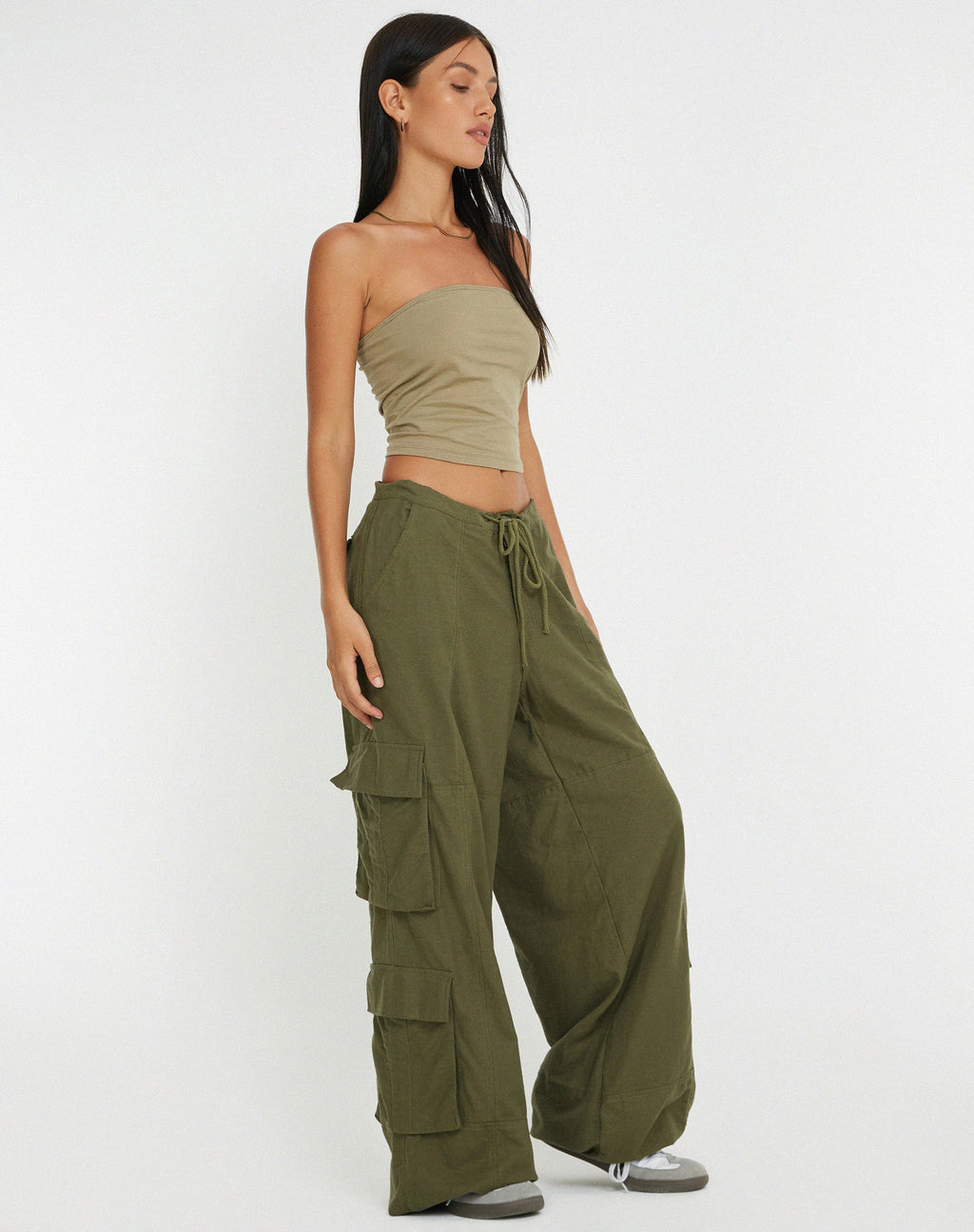 Pantaloni Philia in verde loden