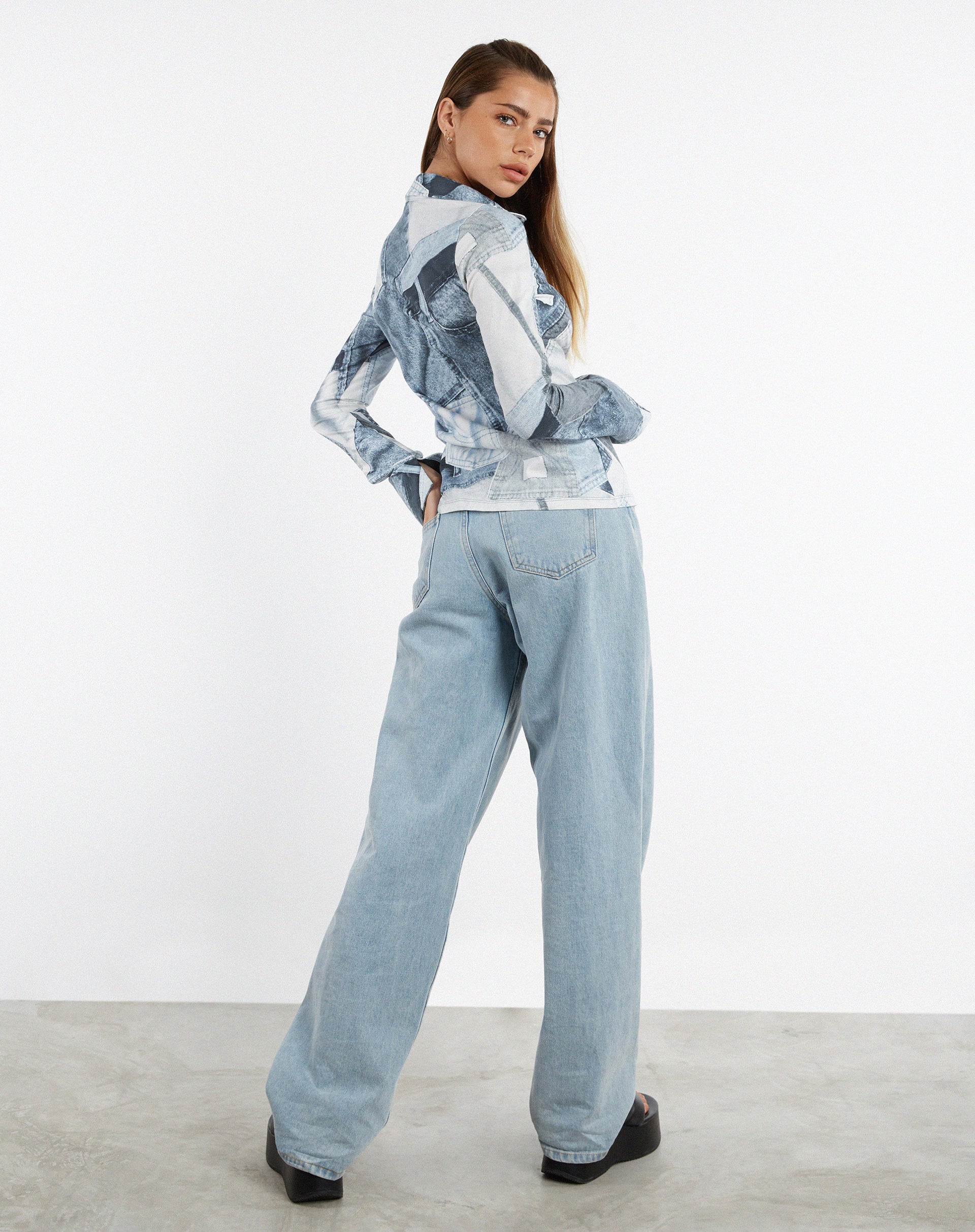 immagine di MOTEL X JACQUIE Phole Top in Denim Pocket