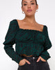 Immagine di Piery Top in 90s Zebra Verde Foresta
