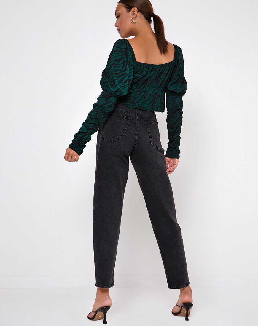 Immagine di Piery Top in 90s Zebra Verde Foresta