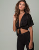 Immagine della blusa Pilar in raso nero