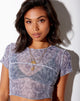 Immagine di Pindy Crop Top in Liquid Leopard Grey