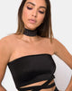 Immagine di Dorian Criss Cross Tube Top in nero