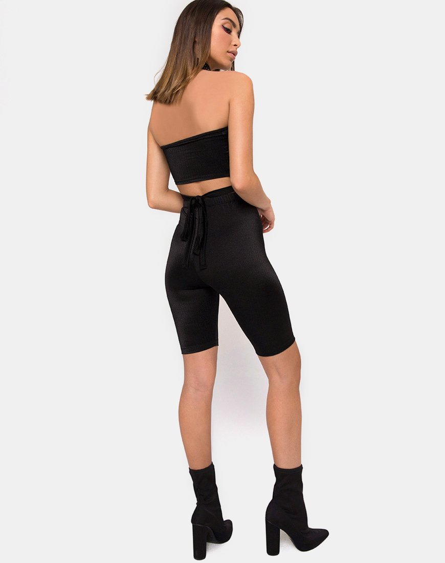 Immagine di Dorian Criss Cross Tube Top in nero