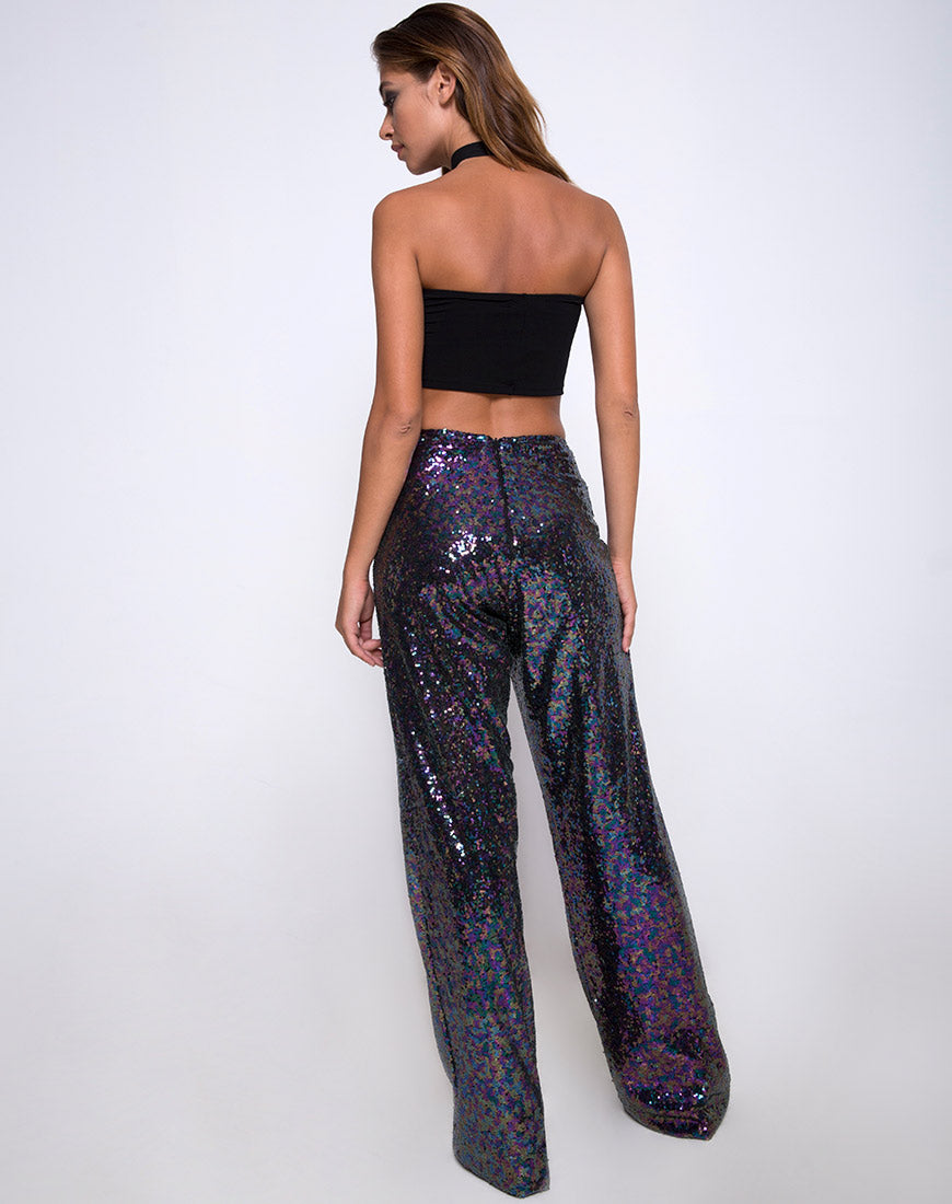 Immagine del pantalone Praga in mini paillettes Petrol
