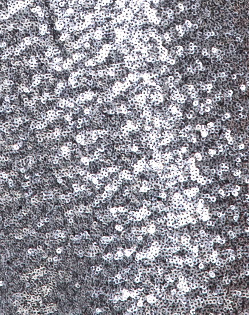 Immagine del pantalone Praga in mini paillettes a grappolo argento