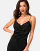 Immagine di Praha Top in satin nero ghepardo