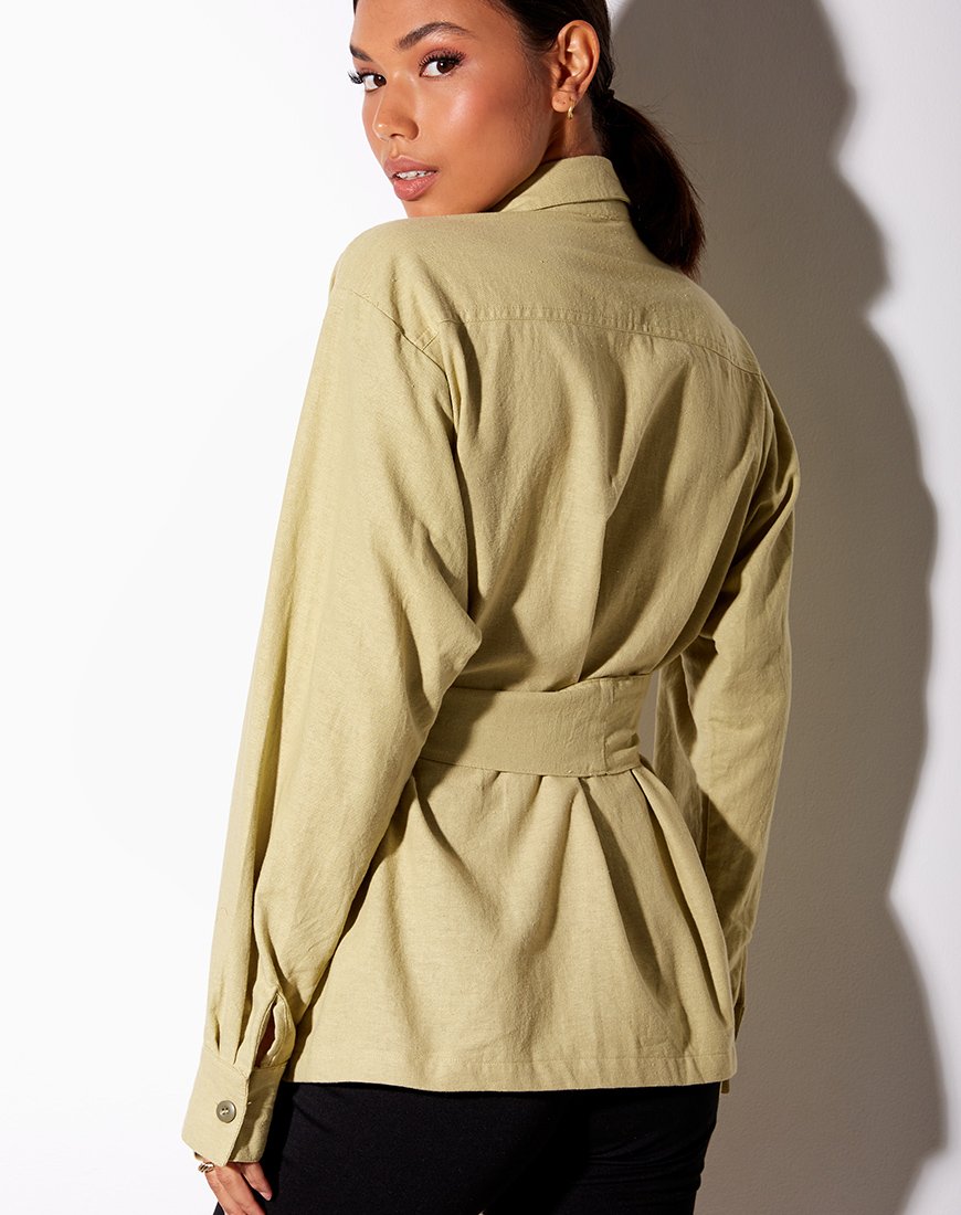 Immagine della camicia Prami in verde scuro