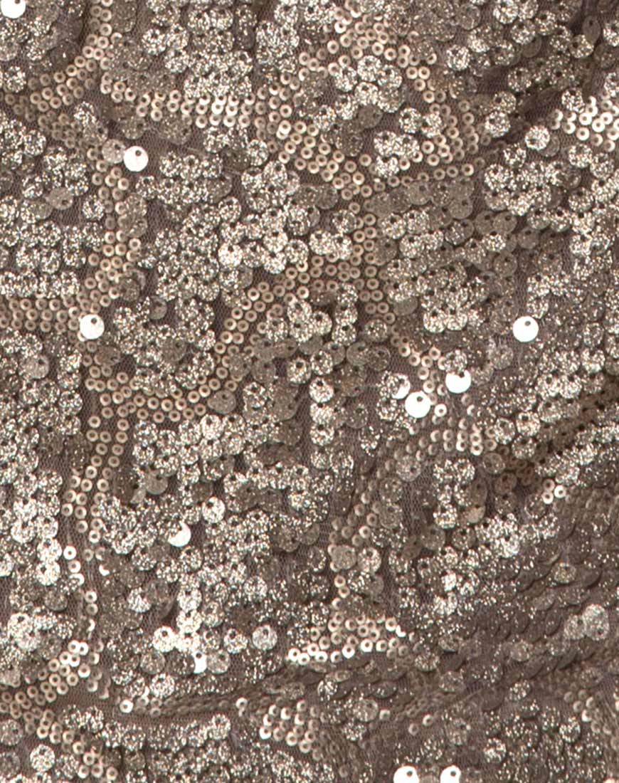 Immagine di Purpura Abito in paillettes glitterate Oro Antico