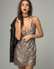 Immagine di Purpura Abito in paillettes glitterate Oro Antico