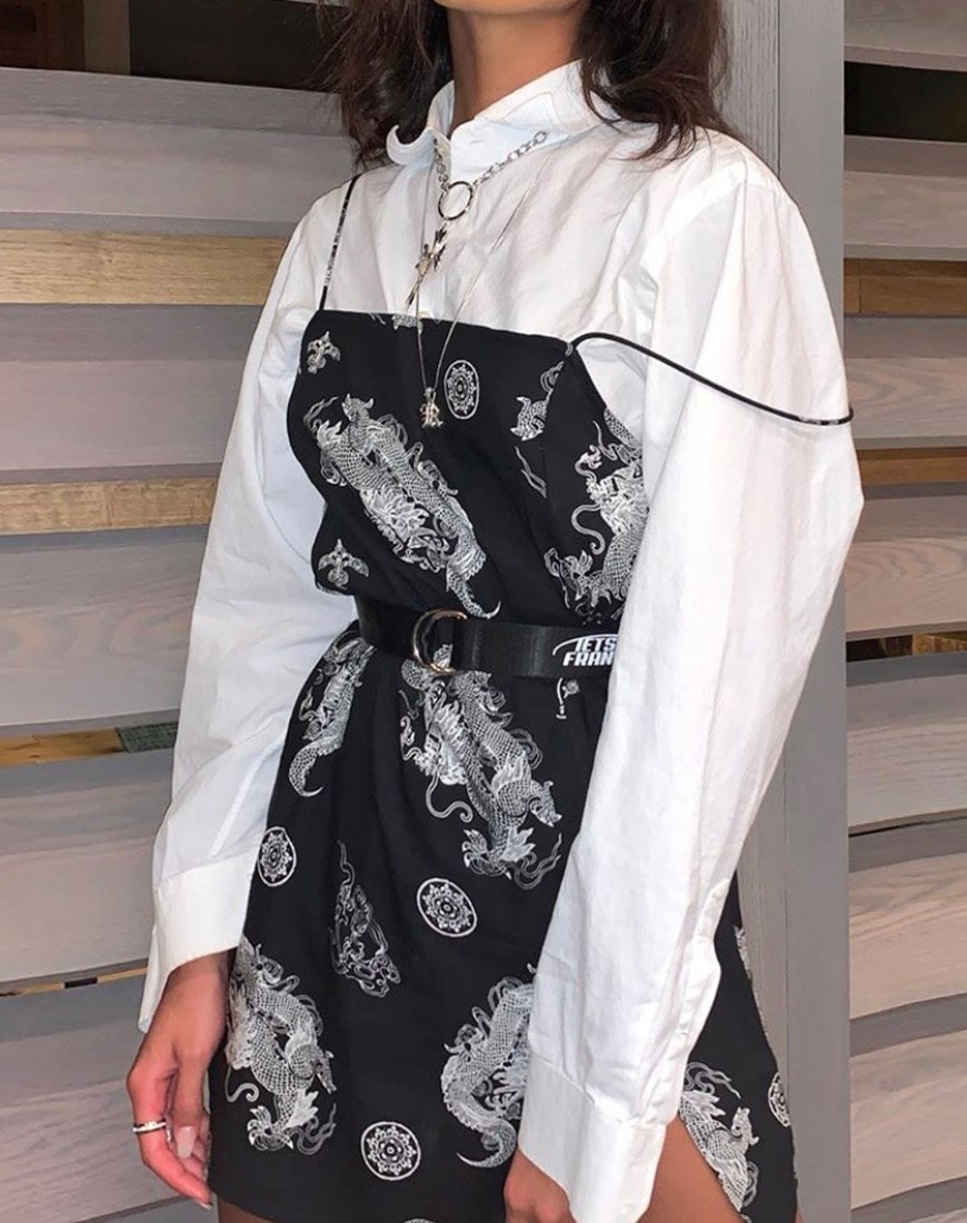 Immagine di Datista Slip Dress in Black Dragon