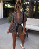 Immagine di Fresia Mini Dress in Taupe Zebra