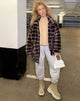 Immagine del cappotto Teddy in marrone Match Check