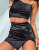 Immagine di Shena Mini Gonna in Raso Nero