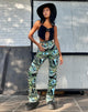 immagine dei pantaloni Zoven Flare in Warped Zebra Blue