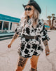 Immagine di Fresia Mini Dress in Cow Hide Marrone e Bianco