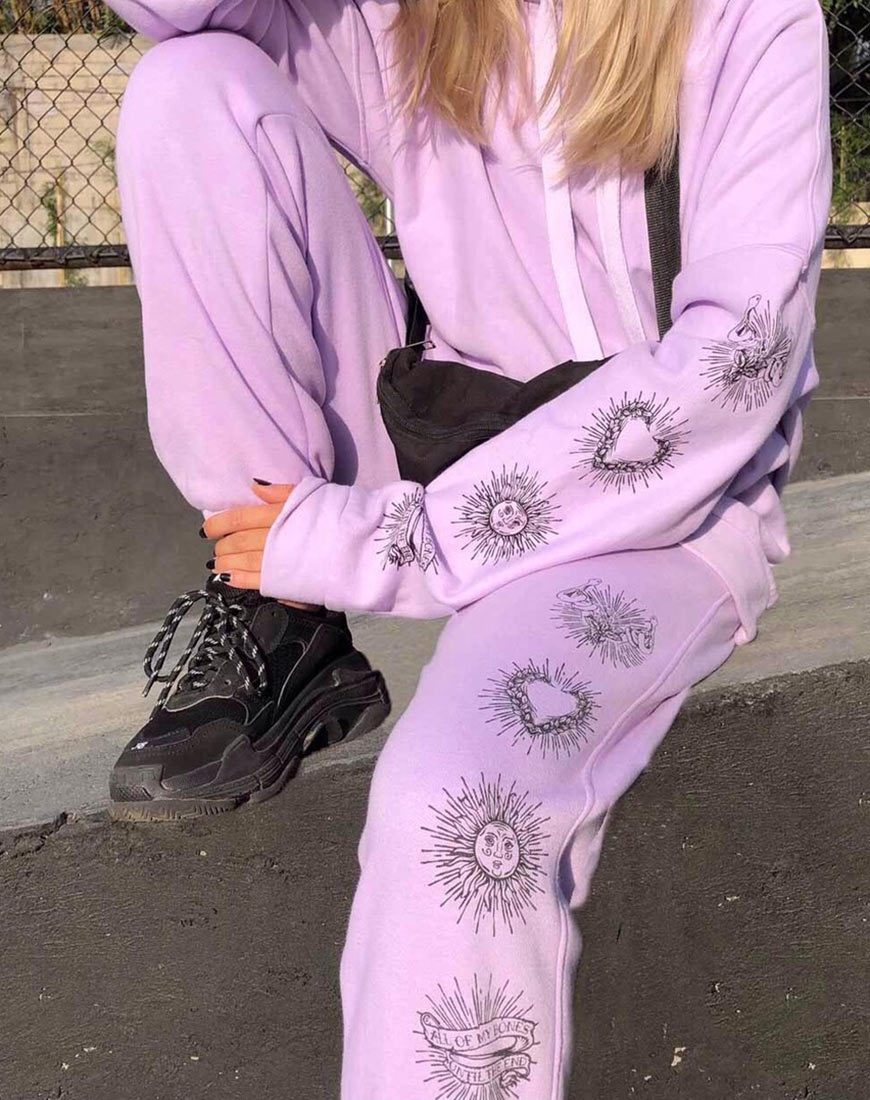 Immagine di Basta Jogger in Lilla Tutte le mie ossa