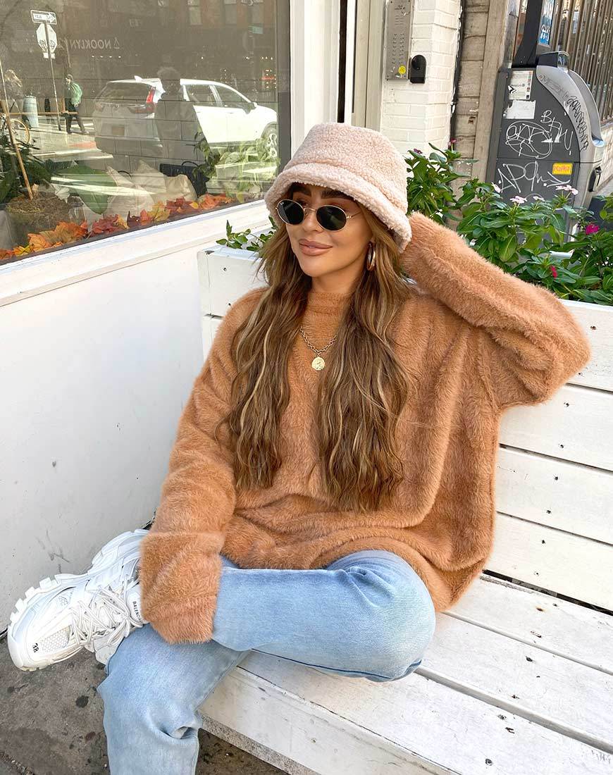 Maglione Edgen in maglia Tan